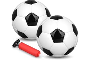 Dilabnda 21 cm Fußball, Indoor Outdoor Fun Sport Softball Fußball für Mädchen Jungen, weicher federnd Kleinkindbälle für Kinder, Sensorischer Ball für 3 4 5 6 7 8 9 10 11 12+ Jahren (2 Pack)