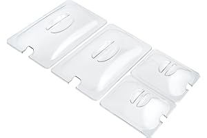 Set of 4 Replacement Lids for 4 Section Buffet Warmer – Clear Lid Set for Cooks Professional Buffet Warmer & Other Models – 2 Small (17.5 x 16.3cm) & 2 Large (31 x 16.5cm)
