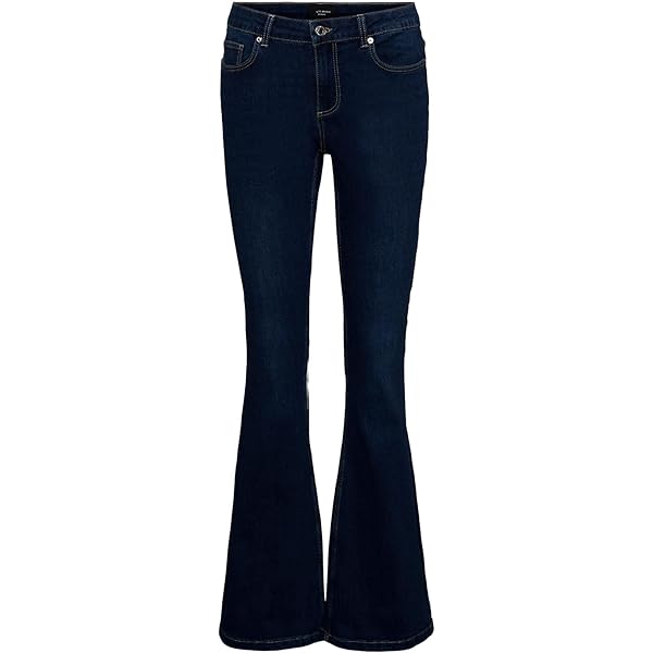 VERO MODA Women's Jeans Vmscarlet Mr Skn Flared J Vi3344 Ga