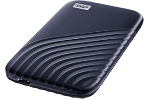 WD My Passport SSD, 2TB SSD Esterno, SSD portatile con tecnologia NVMe, USB-C, con velocità di lettura fino a 1050 MB/s, 1000 MBs in scrittura, funziona con PC, Xbox e Playstation, Blu