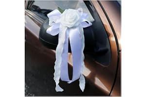 Hrlace Kokardki samochodowe, ślubne, dekoracja samochodu, dekoracja samochodu, dekoracja samochodu, dekoracja ślubna, sztuczne kwiaty, #8, 2 sztuki