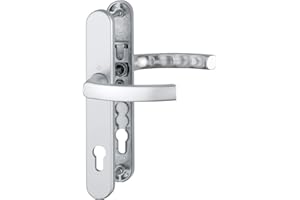 HOPPE 3760911 LIÈGE - Maniglia per maniglia, su piastra stretta, spessore porta 67-72, argento anodizzato