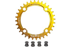 UPANBIKE Bike étroit Large Plateau de pédalier 104 BCD Forme Ronde Unique Chaîne Bague 32T 34T 36T 38T