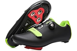 ARTVEP Mujer Zapatillas de Ciclismo para Hombre Zapatillas de Bicicleta de Carretera compatibles con Look SPD SPD-SL Delta Cleats Zapatillas de Bicicleta para Interiores Exteriores