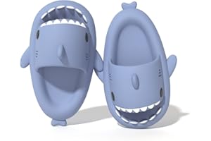 Puimentiua Pantoufles Requin Mignonnes Drôles Pantoufles Bain Hommes Pour Femmes été Plage Toboggans à Bout Ouvert Intérieur Extérieur