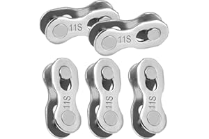 GZDAOXIA 5 Paia Falsamaglia Catena Bici Argento,Riutilizzabile,Maglia a Catena per Bicicletta,Falsa Maglia Catena Bici Inossidabile