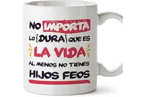 MUGFFINS Tazas para Mamá/Papá -Al Menos no Tienes Hijos feos - Regalos para el día de la Madre y del Padre/Desayunos Originales