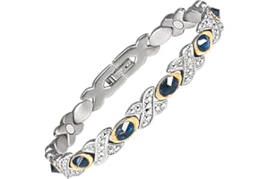 YINOX Bijoux magnétiques pour femmes, bracelet magnétique en acier inoxydable 3500 Gauss, bracelet magnétique