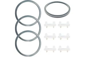 NO-BRANDED Lot de 4 joints d'étanchéité de rechange en caoutchouc en forme de O avec couvercle refermable et 6 pièces en silicone pour mixeur série 900 W