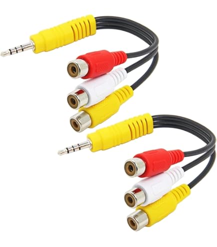 Câble AV Audio/vidéo Pour Caméscopes Sony DCR-TRV340, TRV33, TRV285E - Longueur 1,5m