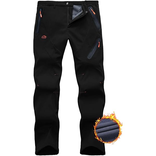 Heren Lermo Softshell wandelbroek (Zwart