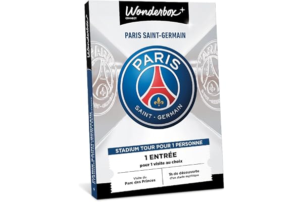 Wonderbox Connect - Coffret Cadeau - PSG Stadium Tour - 1 Personne - 1 entrée pour Une Visite du Stade Mythique et du musée - Parc des Princes - Validité 27 Mois