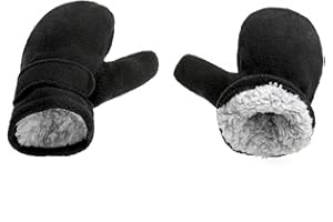 SIQITECHUK Kids Winter Thermal Gloves Toddler Polar Fleece Thick Warm Mittens Soft Cotton Wool Lined Gloves Windproof Snow Ski Gloves with Adjustable Wrist Strap for Boys Girls Outdoor Activities Age 4-7