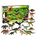 Produktbild 14PCS sortierte Vinyl-feste Jura-Dinosaurier-Spielzeug-Figuren Realistische mittlere und kleine sortierte Dinosaurier-Einrichtungs-Artikel