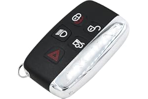 LMYDIDO 5 Button Remote Car Key Shell Case Replacement for Jaguar XE XF XJ XK