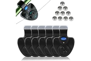 COOLNICE Shackcom Empfindsame Angel Bissanzeiger Elektronisch mit LED-Leuchtanzeiger Swinger Vibration auf der Rute Angelsummer Ausrüstung von Fischer Fischerei Gerät