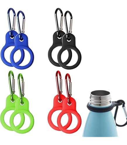 Lot De 4 Porte-bouteilles à Mousquetons - Porte-bouteille Pour Ceinture Et Sac à Dos - Boucle De Bouteille D'eau - Clip Porte-clés Noir - Pour Le Camping, La Randonnée Et Les Activités