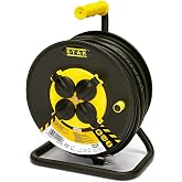 Professional electric cable winder, 4 sockets and schuko plug, H07RN-F3G2.5MM2, 40M, GS (TUV), IP44.