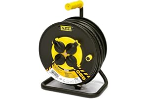 STAK Profesjonalny bęben na kabel elektryczny, 4 gniazda i wtyk Schuko, H07RN-F3G2.5MM2, 40M, GS (TUV), IP44.