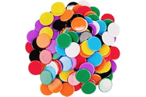 FINGOOO 160 pieces Colored Counter Bingo Chips Leaning Resource Plastic Markers for Kids Math Counting Education