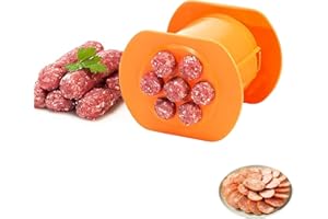 SoeUyd Cevapcici Presse à hot dog avec 7 trous, fabricant de saucisses, extrudeuse, kit de remplissage de viande, gadgets pour la fabrication de Cevapcici pour la maison et la cuisine (B)