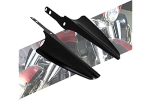HCmotorku Motorrad Gabelhalterung Windabweiser passend für Harley Road King Street Glide Electra Glide FLHT FLHR FLHX 1995-2023 schwarz