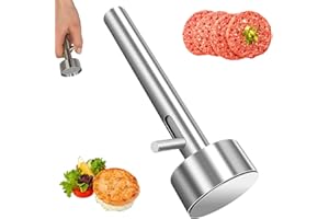VIQIHEOE Porzionatore di Falafel, 4 cm Sagomatore di Falafel in Acciaio Inox, Strumento per Falafel No Appiccicoso, Riutilizzabile Paletta per Polpetta, per la Cucina di Casa e del Ristorante