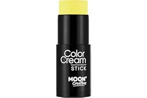 ColorCream Face & Body Paint Stick par Moon Creations - Maquillage professionnel pour le visage et le corps pour adultes et enfants - 21g - Jaune vif