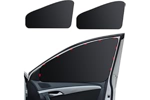 ZATOOTO Parasol para Coche, Cortinas para Coche, Poliéster, Negro, Protección Solar, Anti-UV, 2 Piezas, Adecuado para Proteger a los Niños, la Vista del Conductor y la Privacidad Personal
