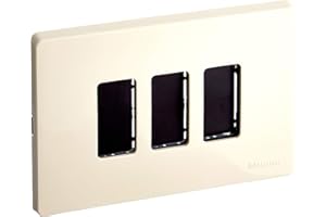 Bticino S503/13RS Magic Kit, Soporte y Placa, 3 módulos, Marfil