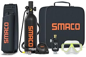 SMACO Mini Scuba Tank, Bombola Subacquea Bombole da Immersione Ossigeno Bombola con 15-20 Minuti Diving Ossigeno Serbatoio Bombola Sub Respiro Sott'Acqua Dispositivo(Consegna in 10 Giorni)