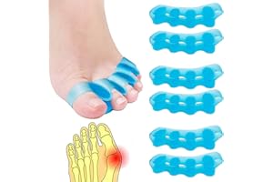 FANTASYON 3Pairs Toe Separator, Gel Toe Separators Stretchers Spacers, Toe Spacer for Overlapping Toes to Relax Toes,Toe Straighteners for Correct Bunions,Manicure,Spacer Running Yoga Pedicure(Blue)