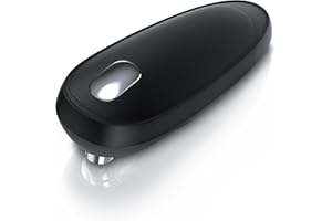 Arendo - Elektrischer Dosenöffner One Touch - mit automatischer 360° Drehung - Öffnung ohne scharfe Kanten - für alle Dosengrößen - Automatikstopp - Büchsenöffner für Senioren und Kinder