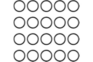 UHATa Nitrile Rubber O-Ring 9mm ID, 12mm OD, 1.5mm Width Washer Gasket Sealing-Applications for Auto Plumbing Faucet Air Gas Repair-[Qty 20 Black]