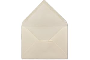GLÜXX-AGENT 50 Buste DIN B6 Vaniglia 125 X 175 mm 80 G/M² incollaggio Post – Buste senza finestra ideale per Natale Biglietti Inviti del suo gluexx-AGENT