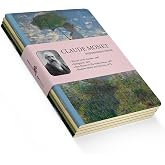 Retronote Claude Monet 4'l&uuml; Defter Seti, Impressionism Series, &Ccedil;izgisiz, 48 Sayfa, 10.5x14cm