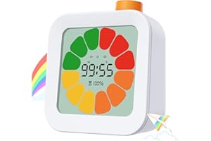 EooCoo Digital Visual Timer for Kids, 99-Minute Silent Countdown Count Up Rotation Productivity Timers, Color Petal Progress, Mins/Secs Switch, Time Management Education Tool for School, Office, ADHD