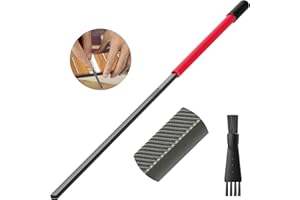 VACABORO Fret End Dressing File, Fix Sharp Guitar Fret Ends - Professional Luthier Tool - Double-Side Fret File - Fret Crowning File for Rounding, Shaping, and Deburring, Works on All Frets, with Clean Brush