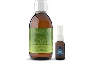 Dioxnatur DMSO 99,9% 250ml Dimetilsulfóxido Grado Farmacéutico - Botella + Spray Vaporizador cristal ámbar