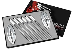 FranquiHOgar - Set Cubiertos Marisco 8 Piezas - Acero Inoxidable 18/10, Modelo Trento - Durabilidad, Diseño Moderno, Aptos Lavavajillas, Marisco 8, Metal