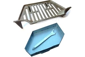 YOUR DIY SHOP Classic Guardette Fire Grate, Ash Pan and Lifting Tool for 18" Fireplace Opening
