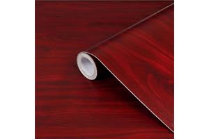 CVANU Self Adhesive Wood Grain Wallpaper, Peel and Stick Waterproof Removable PVC Vinyl for Old Furniture, Do…