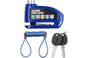 CENPEK Candado De Freno De Disco Para Bicicleta Con Sonido De Alarma Antirrobo 130Db Súper Fuerte Con Cable De Recordatorio Para Bicicleta Motocicleta Scooter