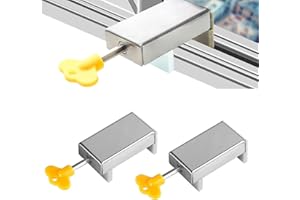 SJACXANM Verrou Baie Vitrée Coulissante, 2PCS Bloque Porte Coulissante Avec Clés, Fenêtre Coulissante Fermeture Serrure, Bloc Baie Vitrée Coulissante, Convient Aux Fenêtres Et Portes Coulissantes