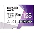 SP Silicon Power 128GB Micro SD Card U3 SDXC Up to 100MB/s High Speed Memory Card for Cams, DJI Pocket and Drones