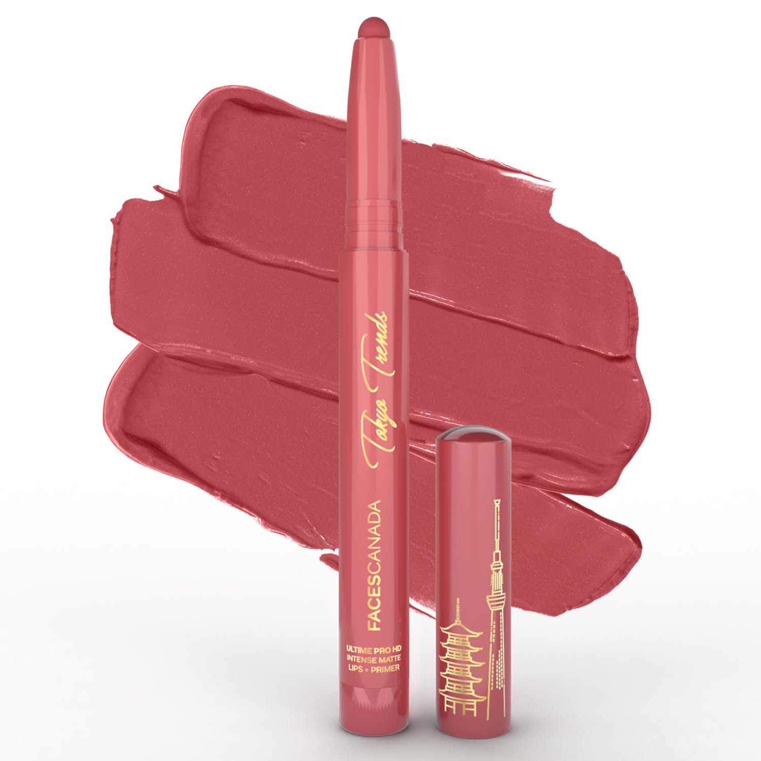 FACES CANADA Ultime Pro HD Intense Matte Lips + Primer - Tokyo Flex Alert N09, 1.4g, Limited Edition | 9HR Long Stay | Primer