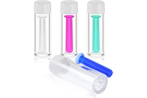 UESLWSER 4 PCS Contact Lens Inserter Silicone Contact Lens Remover Tool, Silicone Contact Lens Inserter for Soft Lenses, Contact Lenes Suction Holder with Storage Case Contact Lens Remover for Home Travel