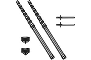 DOBEN Telescopic Tarp Poles Set of 2, Carbon Fiber Telescopic Tent Pole 1.7m/2.1m/2.4m/2.7m/3m, Lightweight Portable Super Tough Tarp Pole for Tent Fly, Camping, Shelter, Awning