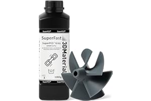 SuperPCS 3D Printer Resin, Hardest and Fastest, 50µm, 1.8GPA, Print in 1.5 Seconds, Made in Korea by 3DMaterials (1000g, Grey)