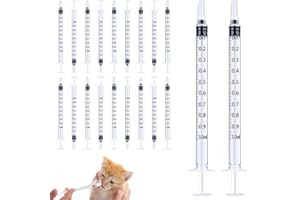 TEOZBLU 20 unidades tubo de plástico de 1 ml/cc multiusos, embalaje individual, accesorios de laboratorio